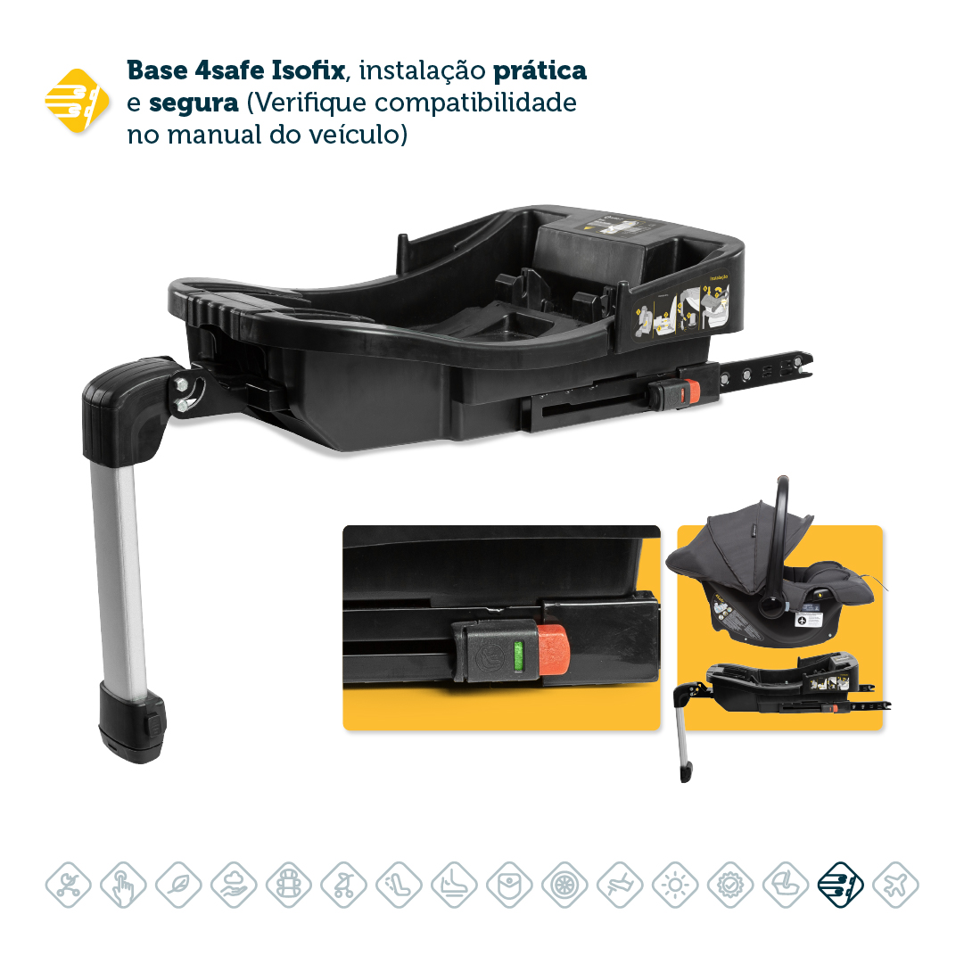 Travel System Spark Plus Trio ISOFIX - Compacto e Completo